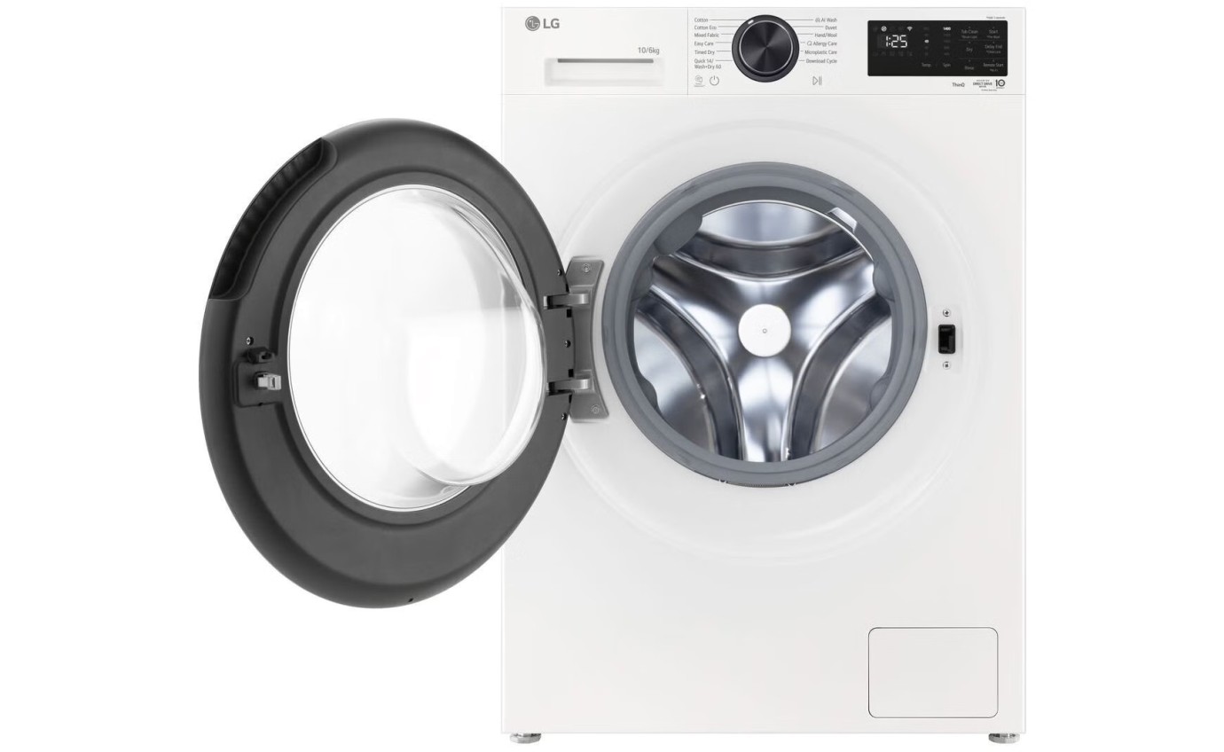 LG 10/6kg Series 3 AI Front Load Wash and Dry Combo (White) WXC31410W