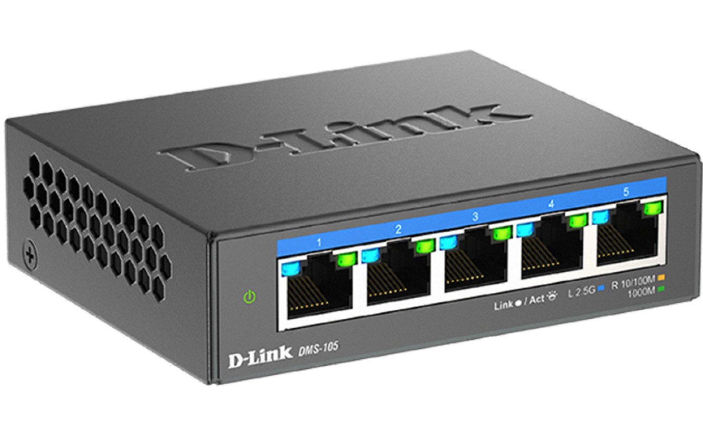 D-Link 5-Port Multi-Gigabit Desktop Switch (Metal Housing) DMS105