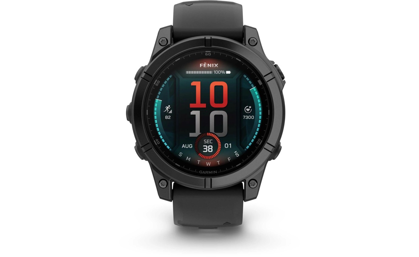 Garmin fenix&reg; E 47mm AMOLED (Slate Grey Steel with Black Silicone Band) 0100302501