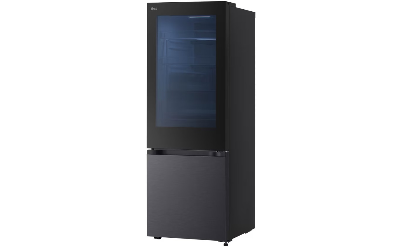 LG 340L Instaview Bottom Mount Fridge (Matte Black) GBV300MBL