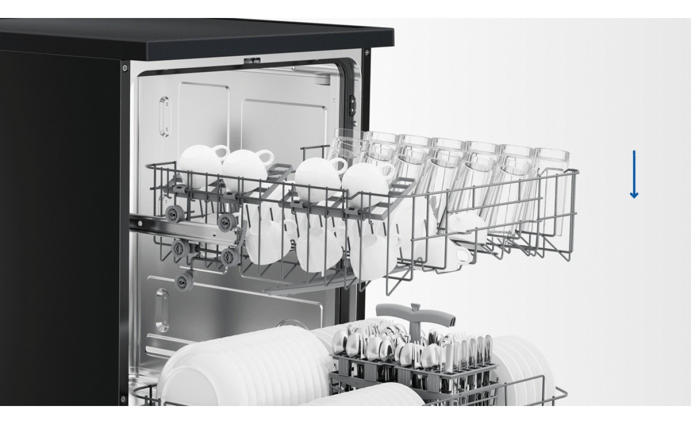 Haier 60cm 300 Series Freestanding Dishwasher (Black) HDW13F0B1