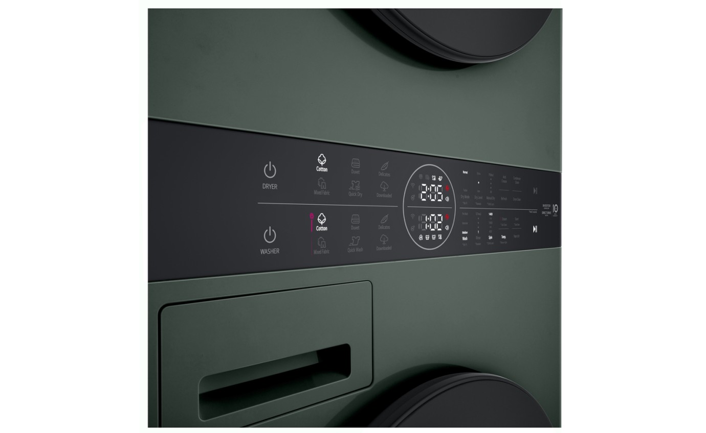 LG 12/10kg WashTower&trade; Stacked Washer Dryer (Forest Green) WWT1210FGX