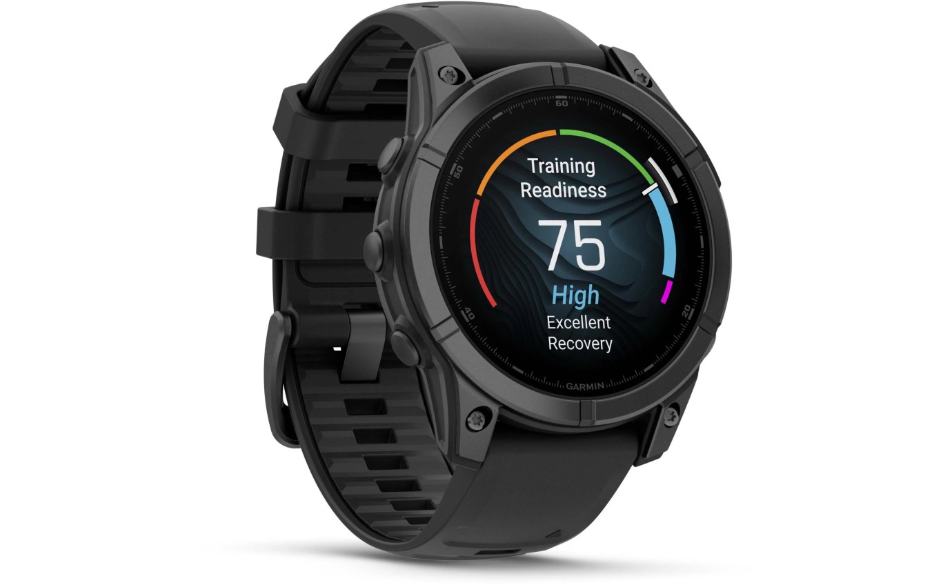 Garmin fenix&reg; E 47mm AMOLED (Slate Grey Steel with Black Silicone Band) 0100302501