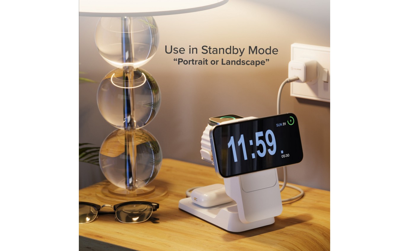 Alogic Matrix Ultimate 3-in-1 Wireless Charger with MagSafe Power Bank MFPB5KMG