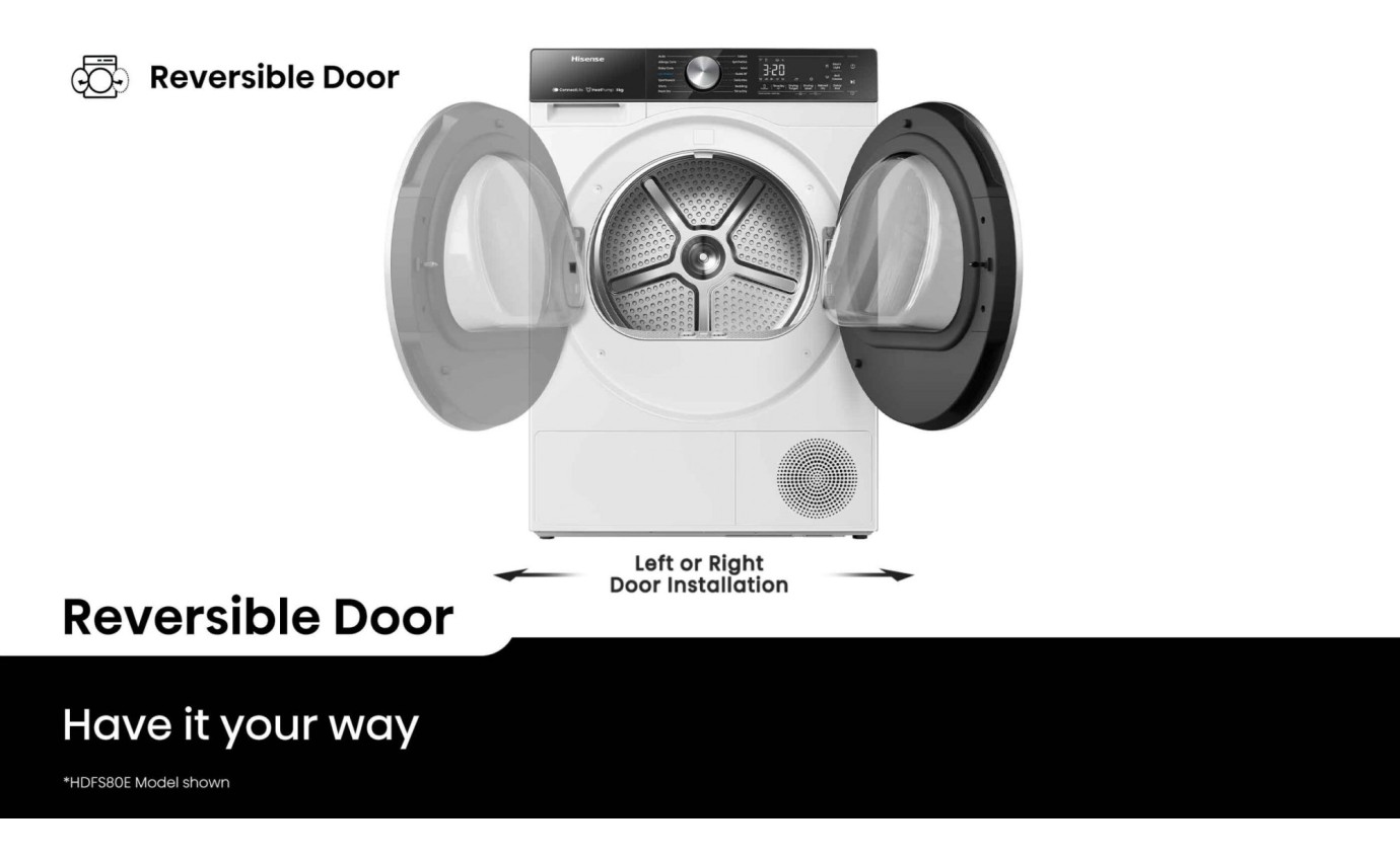 Hisense 9kg Series 5 Heat Pump Dryer HDF5S90H