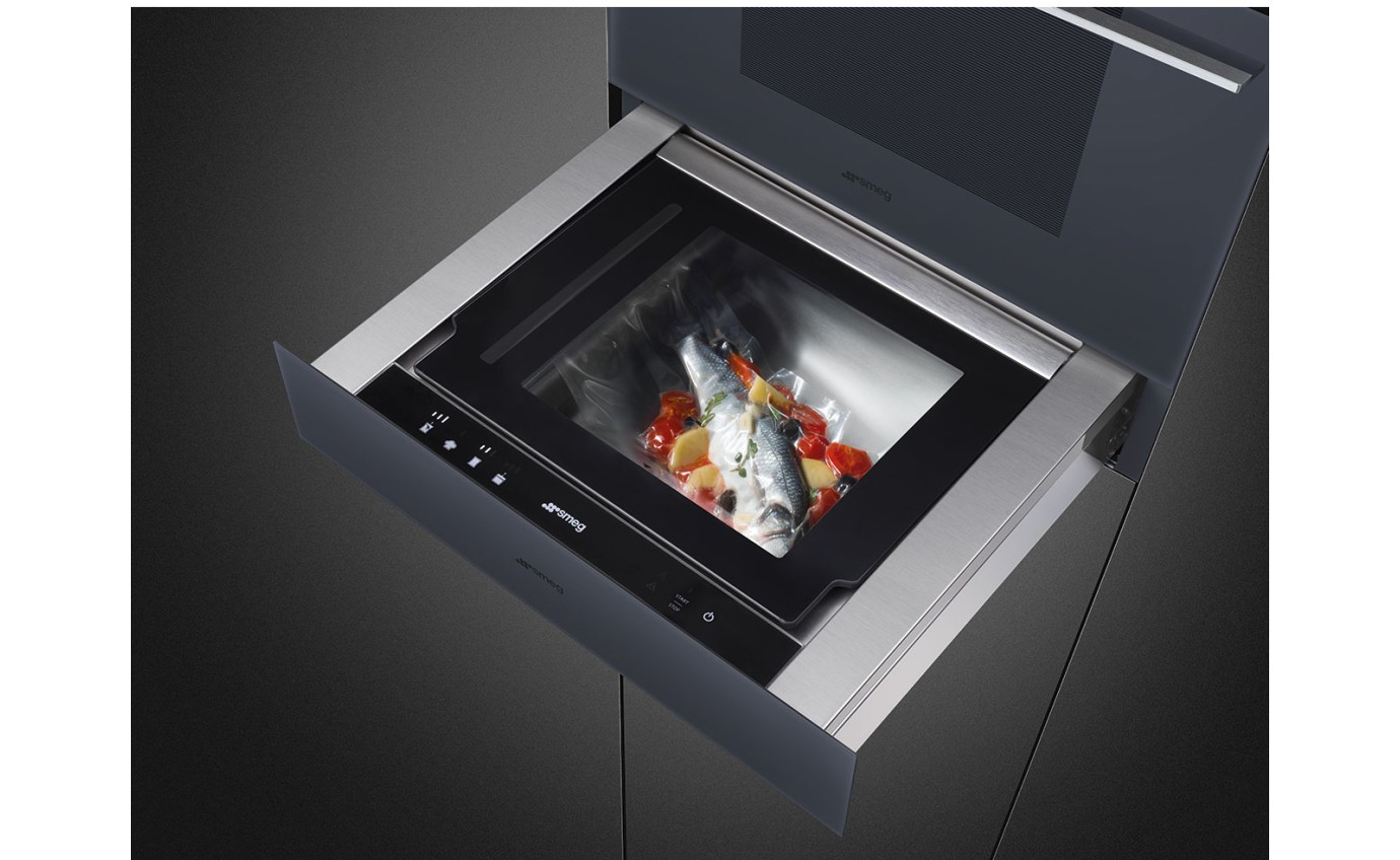 Smeg 15cm Linea Vacuum Drawer (Neptune Grey) CPV115G