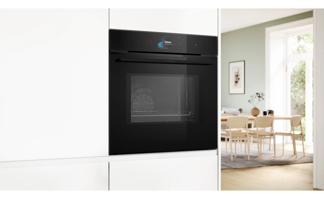 Bosch 60cm Built-In Oven with Steam & Microwave Function HNG978QB1A