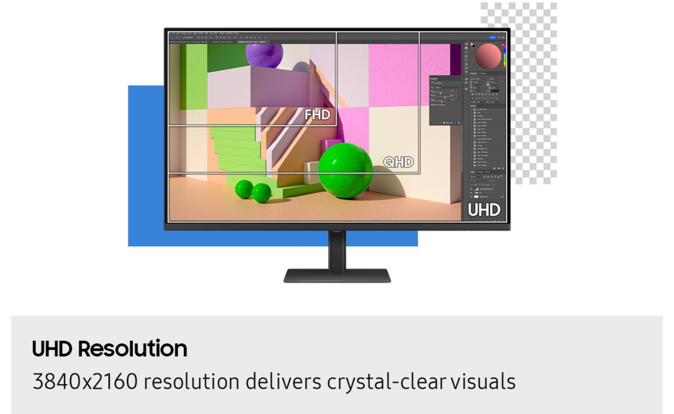 Samsung 37 inch ViewFinity S80D 4K UHD Monitor LS37D802EAEXXY