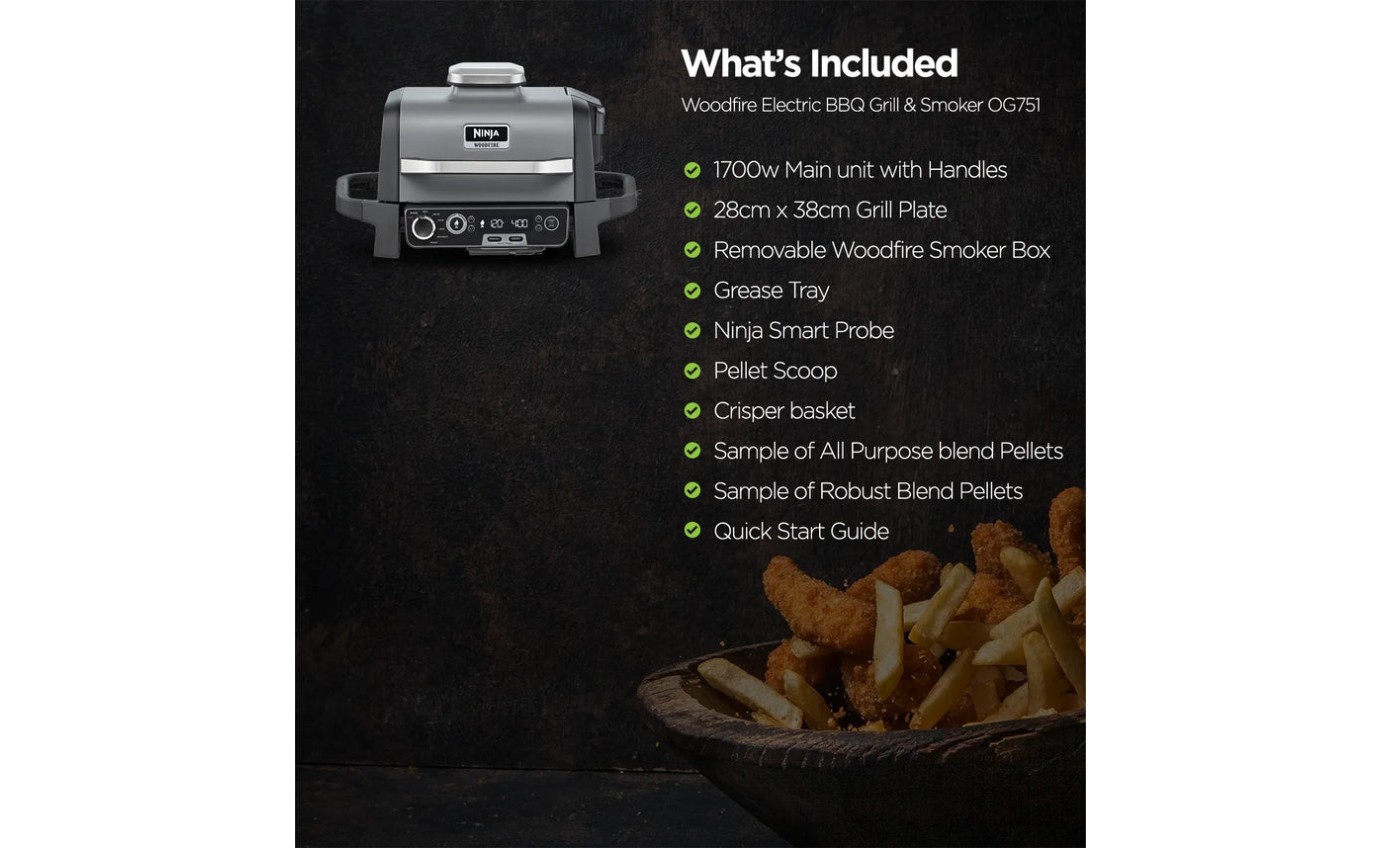 Ninja Woodfire Electric BBQ Grill & Smoker OG751