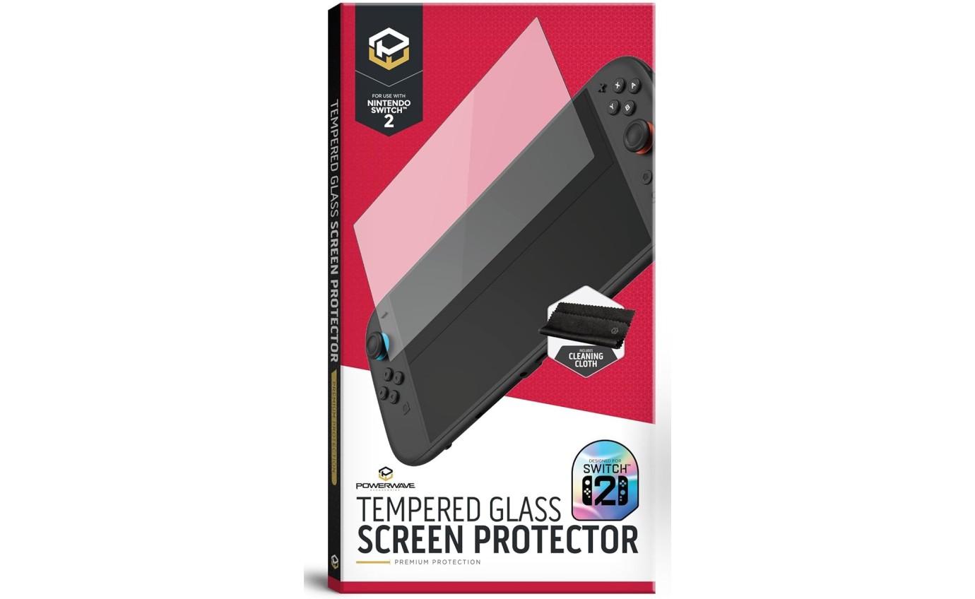 Powerwave Tempered Glass Screen Protector for Nintendo Switch 2 169389