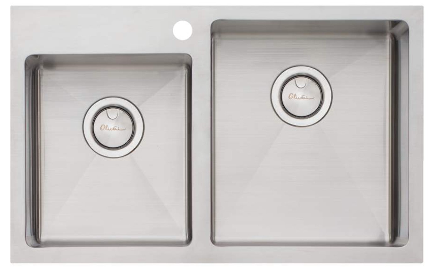 Oliveri Apollo 1 & 3/4 Offset Bowl Sink AP1416