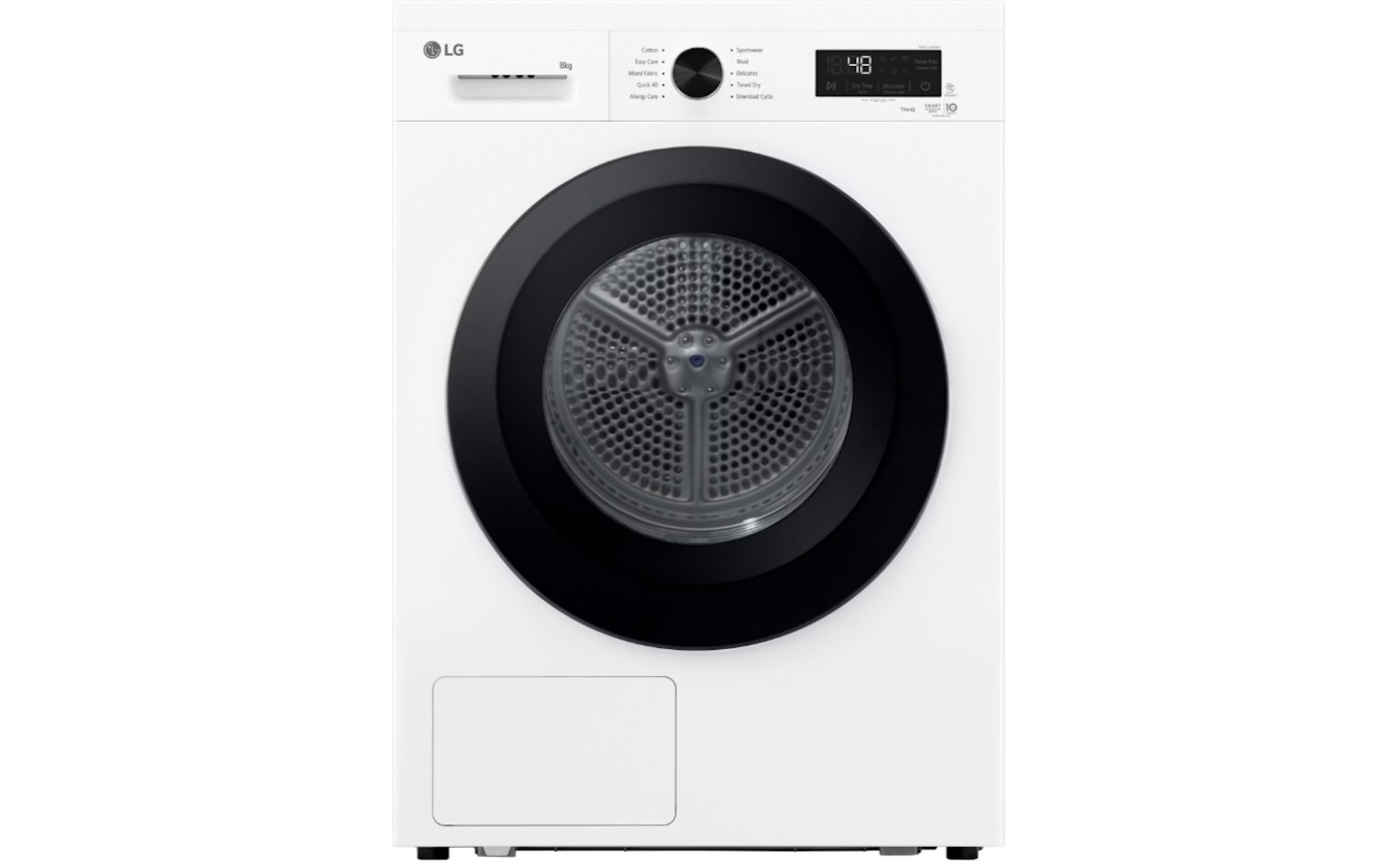 LG 8kg Series 1 Heat Pump Dryer (White) DVH108WP