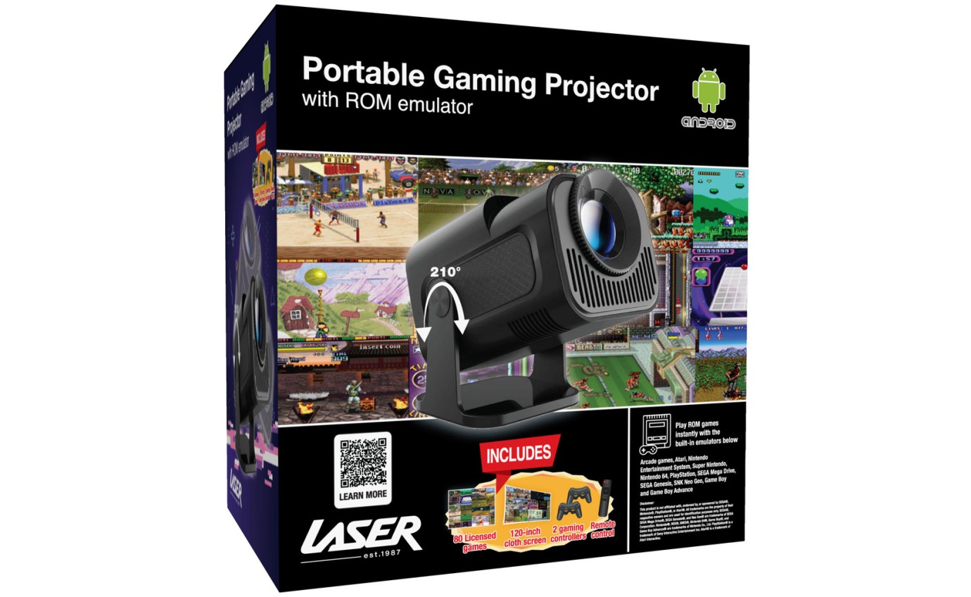 Laser Smart Retro Gaming Projector with Dual Controllers PJGH803B168