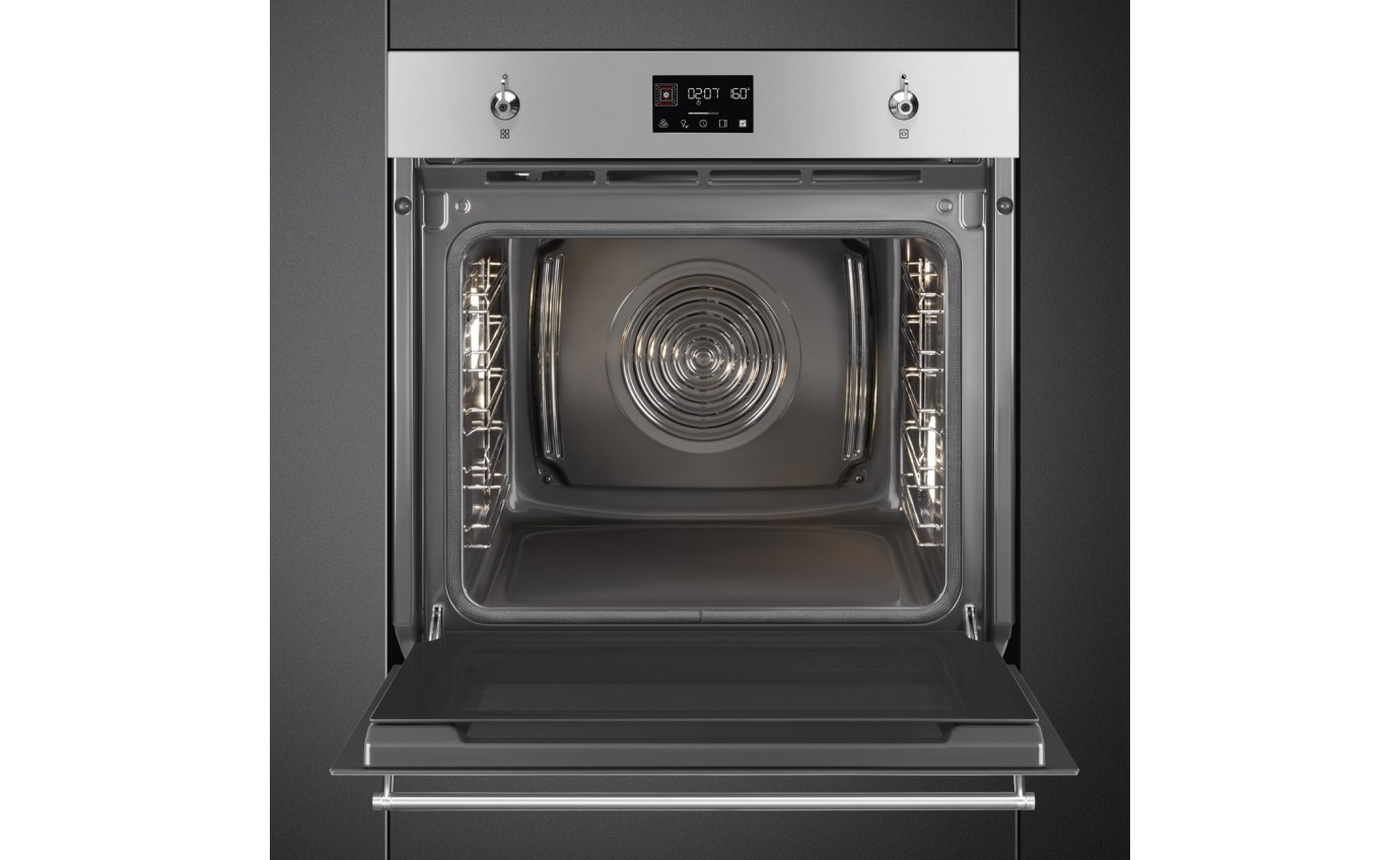Smeg 60cm Classic Thermoseal Pyrolytic Oven with EvoScreen - Stainless Steel SOPA6302TX