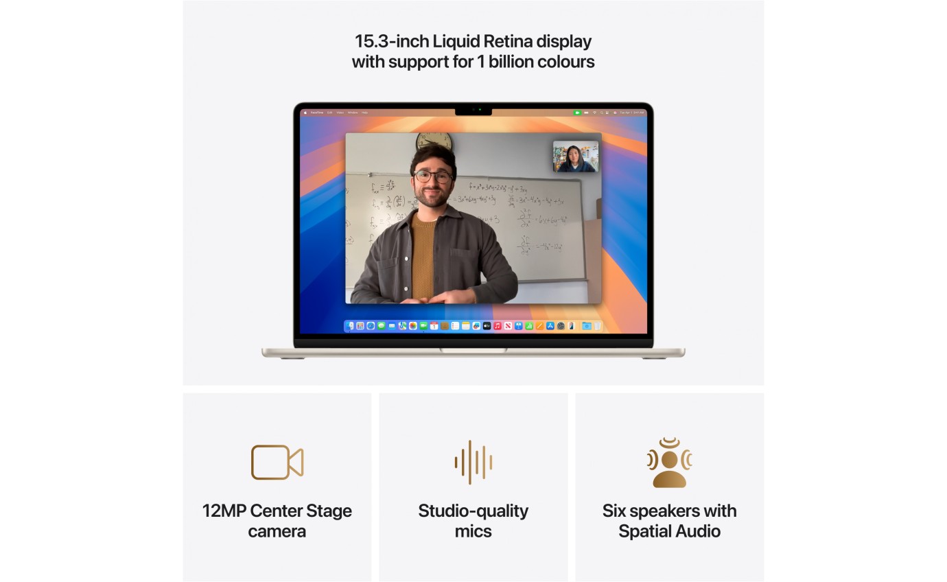 Apple MacBook Air 15-inch M4 Chip 16GB RAM 512GB (Starlight) MW1K3XA