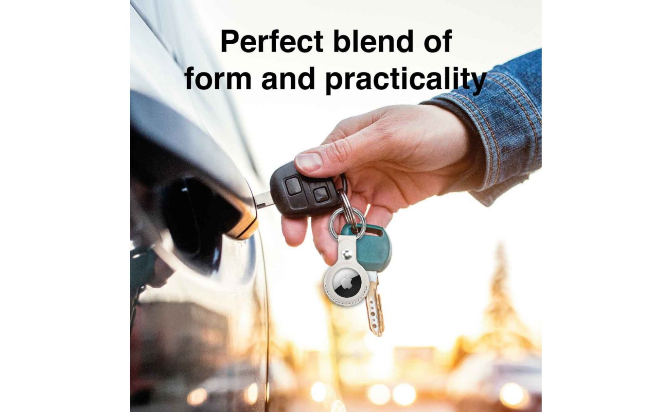 Laser Vegan Leather AirTag Key Ring Case (4 Pack) AOAT4P7439