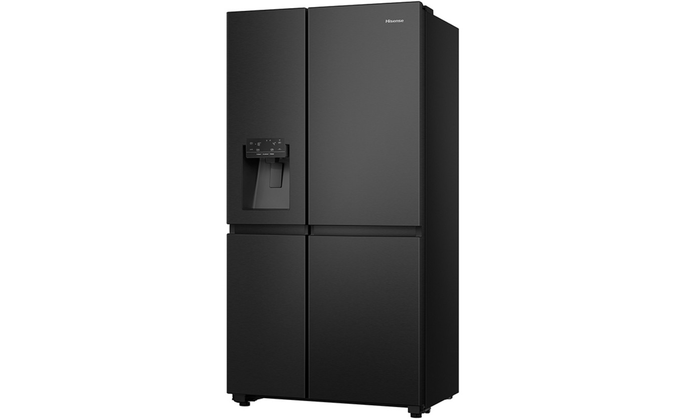 Hisense 632L Side By Side Fridge (Black Stainless Steel) HRSBS632BW