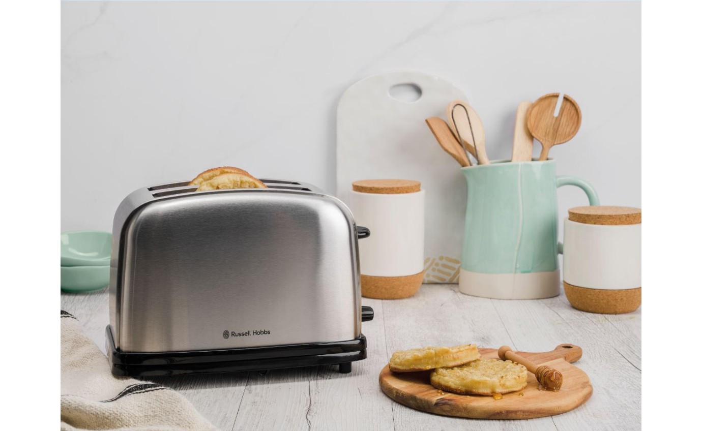 Russell Hobbs Classic 2 Slice Toaster (Brushed Stainelss) RHT12BRU