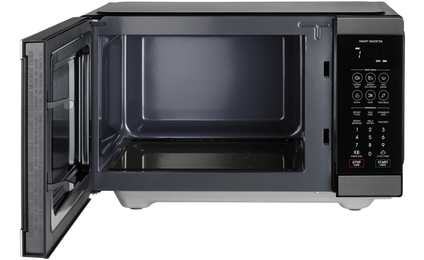 Sharp 26L Flatbed Microwave Oven (Black Stainless Steel) SM267FHBS