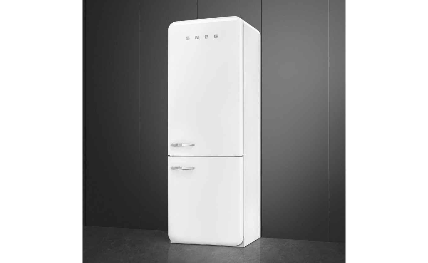 Smeg 481L 50s Style Retro Bottom Mount Fridge (White) FAB38RWH5AU