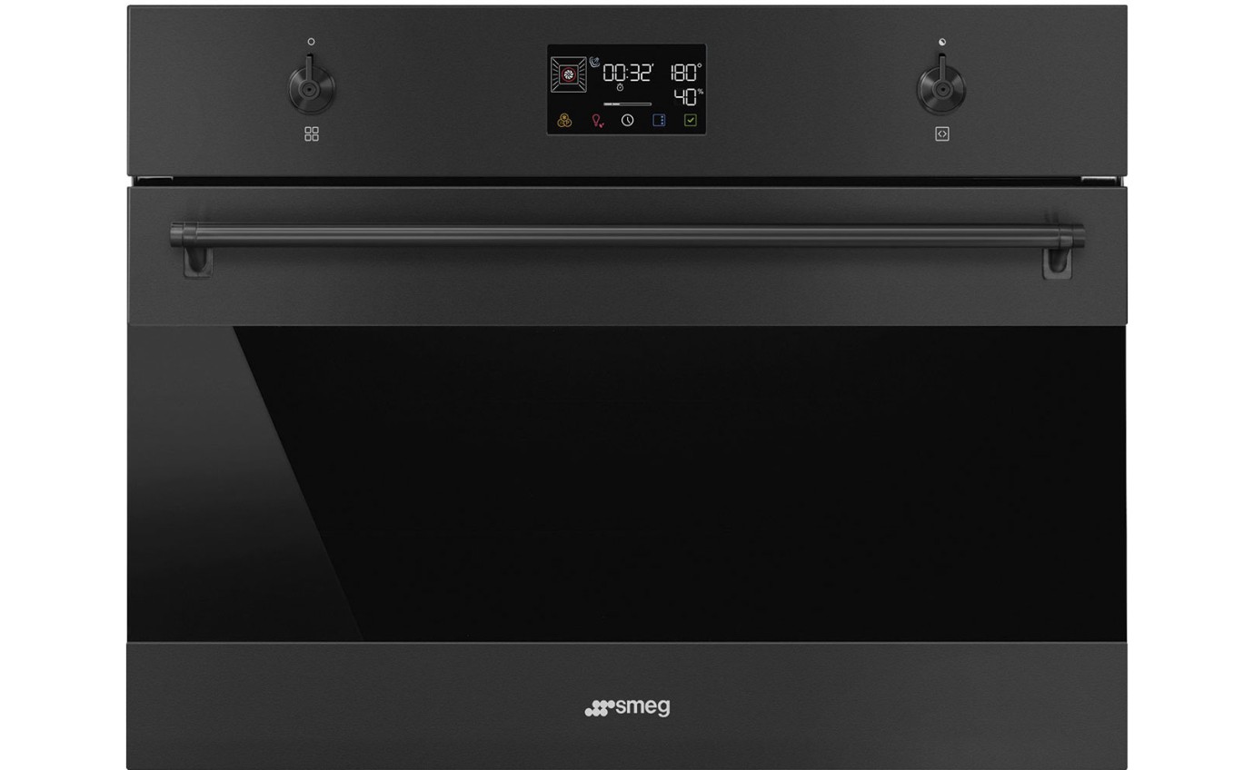 Smeg 45cm Classic Galileo Combi Steam Oven - Matte Black SOA4302S3N