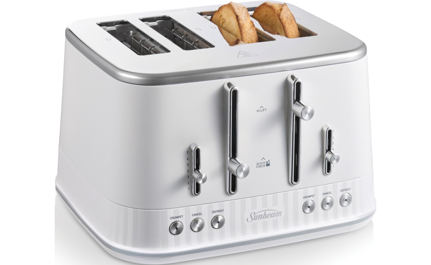 Sunbeam French Riviera Collection 4 Slice Toaster (White) TAM8104WH