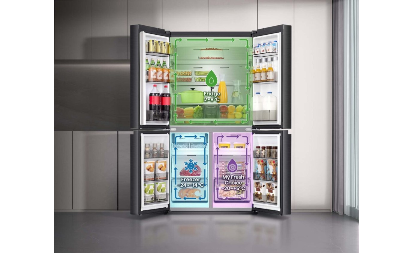 Hisense 640L PureFlex French Door Fridge (Dark Stainless Steel) HRCD640TBW