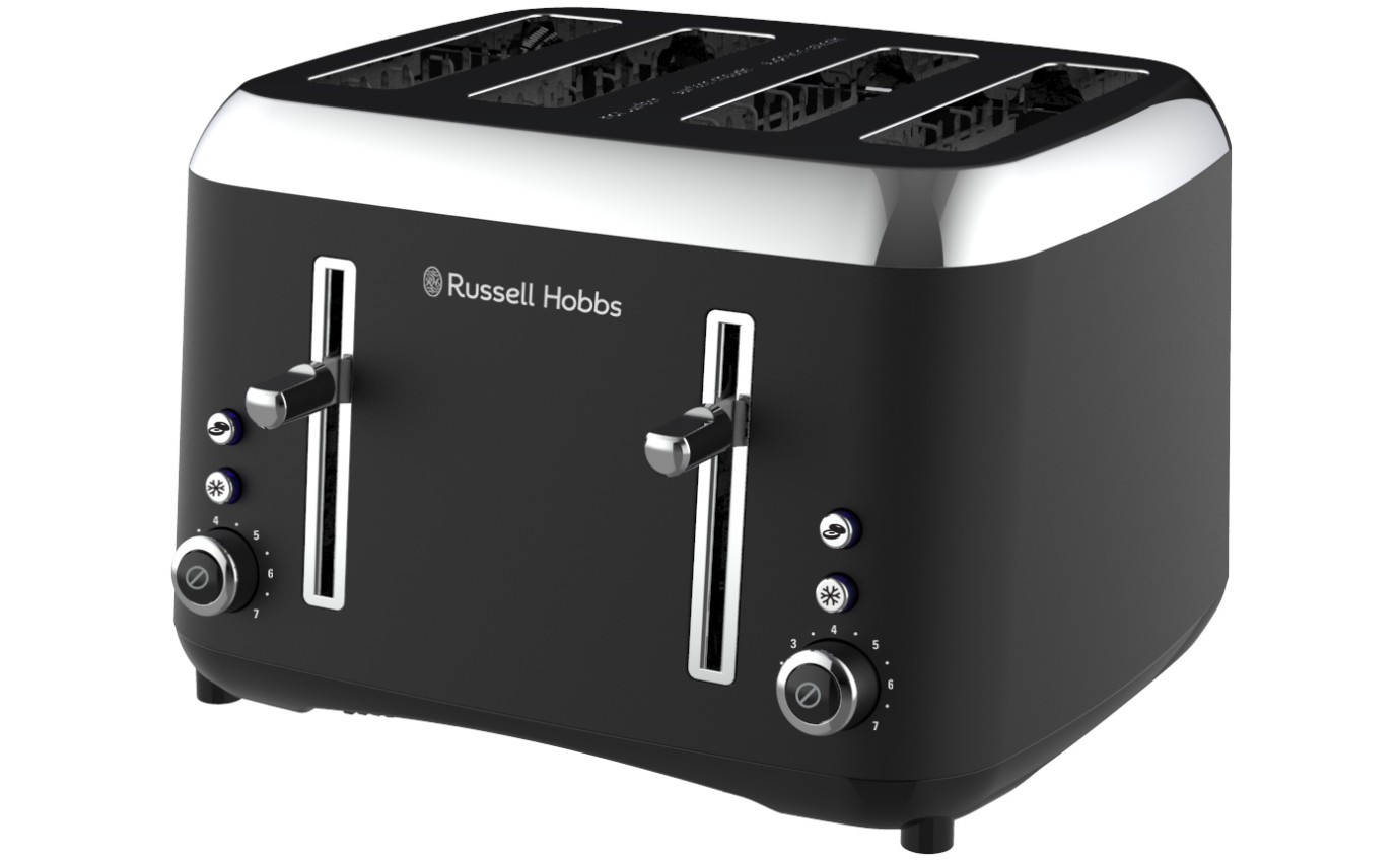 Russell Hobbs Addison 4 Slice Toaster (Matte Black) RHT514BLK