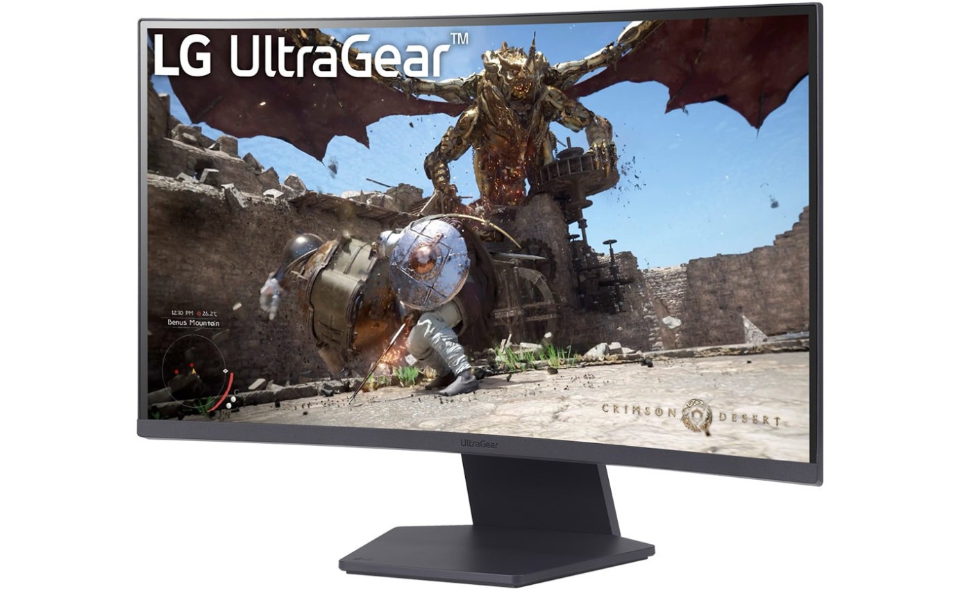 LG 31.5 inch UltraGear&trade; 1000R QHD Curved 180Hz Gaming Monitor 32GS60QCB
