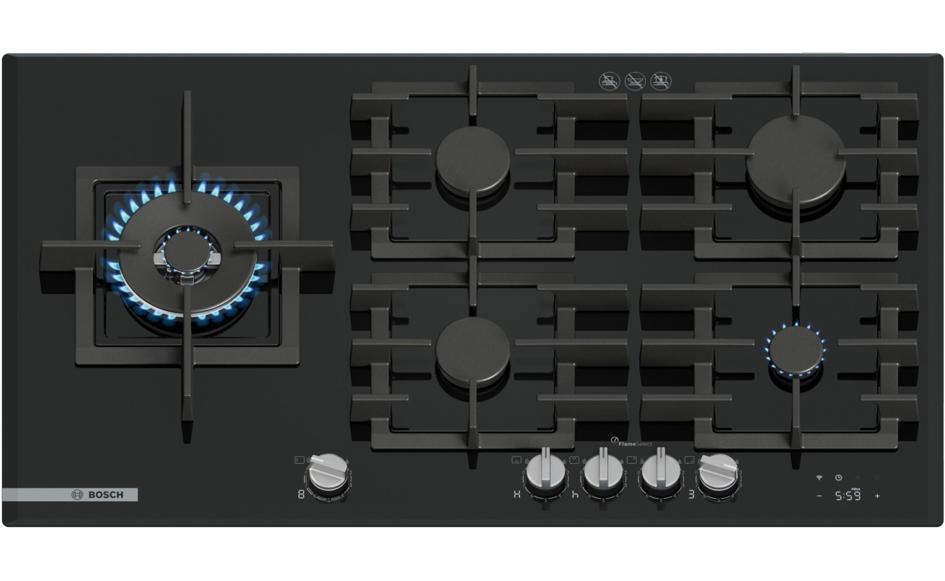 Bosch 90cm Gas on Glass Cooktop PRS9A6H40A