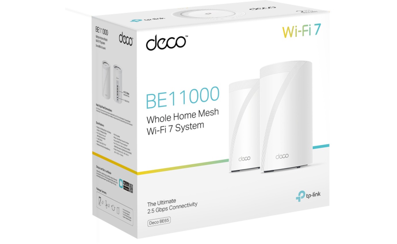 TP-Link BE11000 Whole Home Mesh Wi-Fi 7 System (2 Pack) DECOBE652PACK