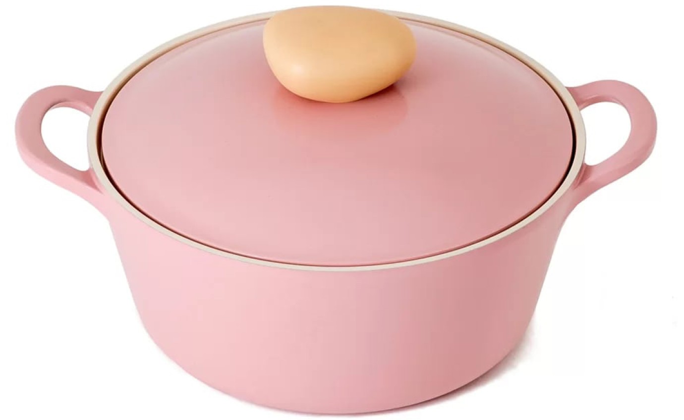 Neoflam 22cm Retro Stockpot Induction with Die-Cast Lid (Pink) EKRDC22P