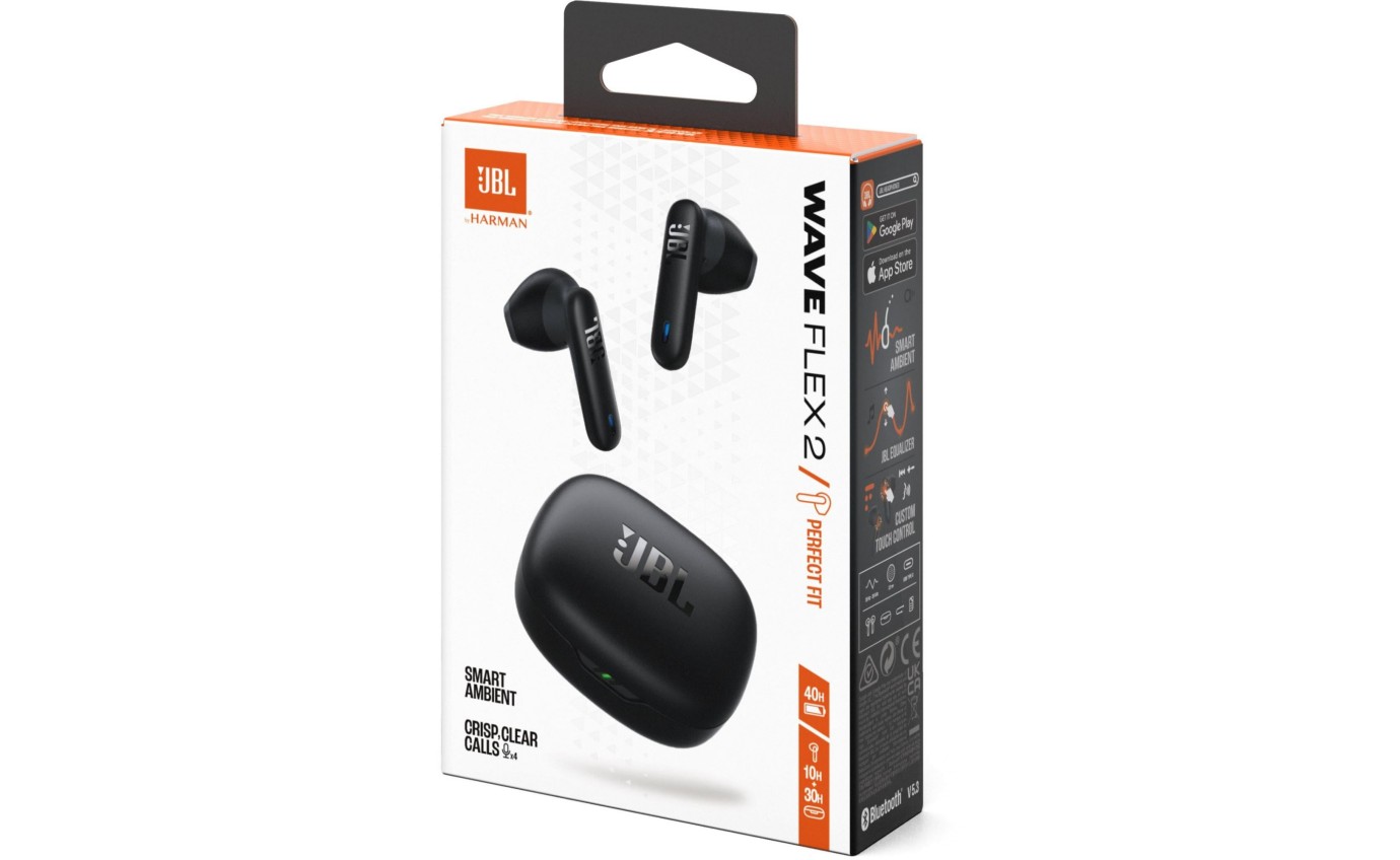 JBL Wave Flex 2 True Wireless In-Ear Headphones (Black) JBLWFLEX2BLK