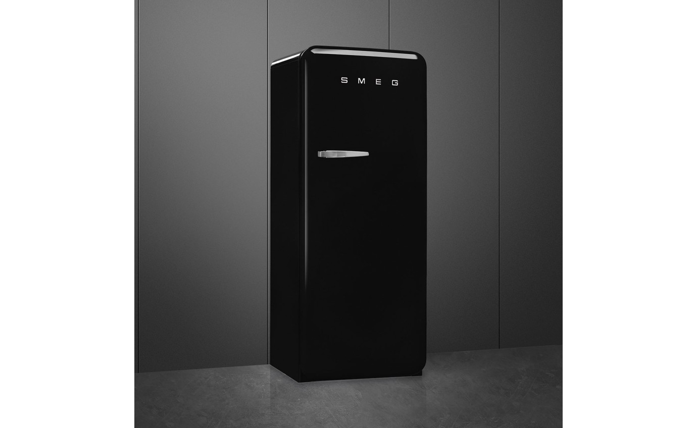 Smeg 270L 50s Style Retro Single Door Fridge (Black) FAB28RBL5AU