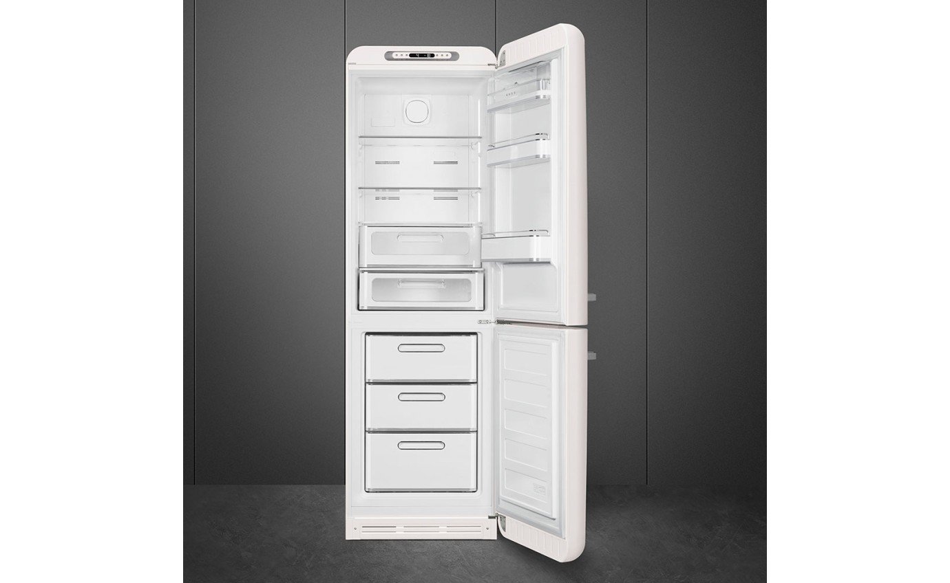 Smeg 331L 50s Style Retro Bottom Mount Fridge (White) FAB32RWH5AU