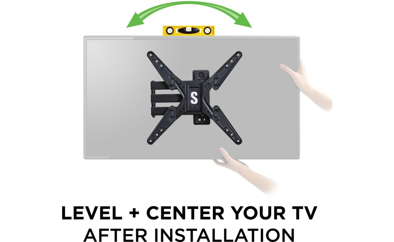 Secura Full-Motion Wall Mount for 26 inch-55 inch Flat-Panel TVs up to 27kg QMF320B2