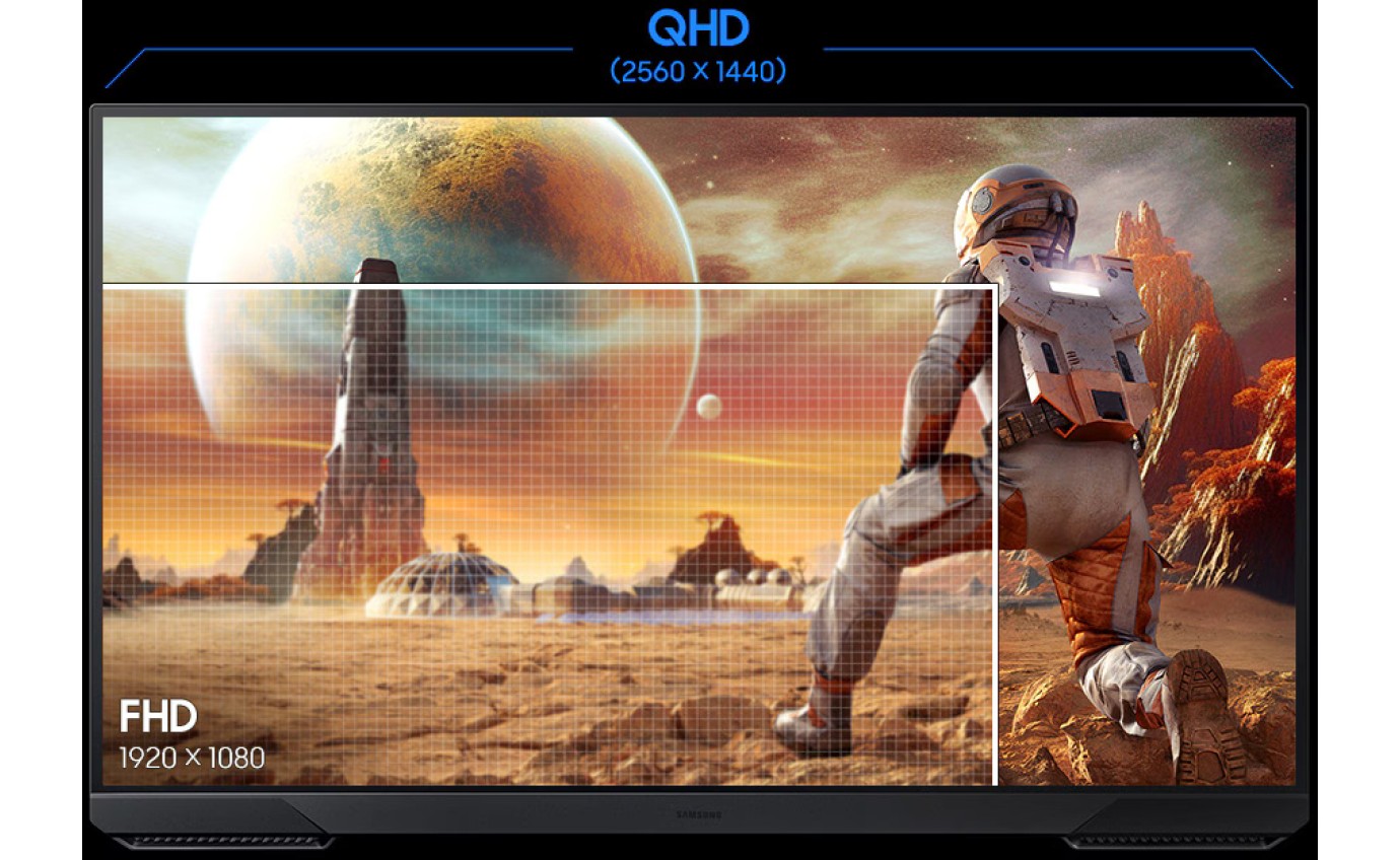 Samsung 27 inch Odyssey G5 QHD 180Hz Gaming Monitor LS27FG510EEXXY