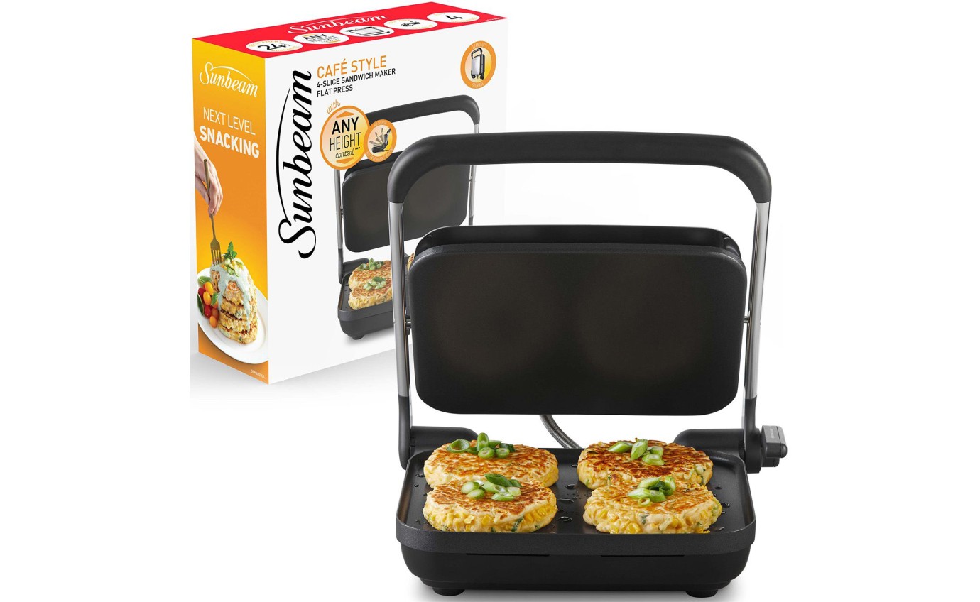 Sunbeam Café Style 4-Slice Sandwich Press & Maker SPM4000SS