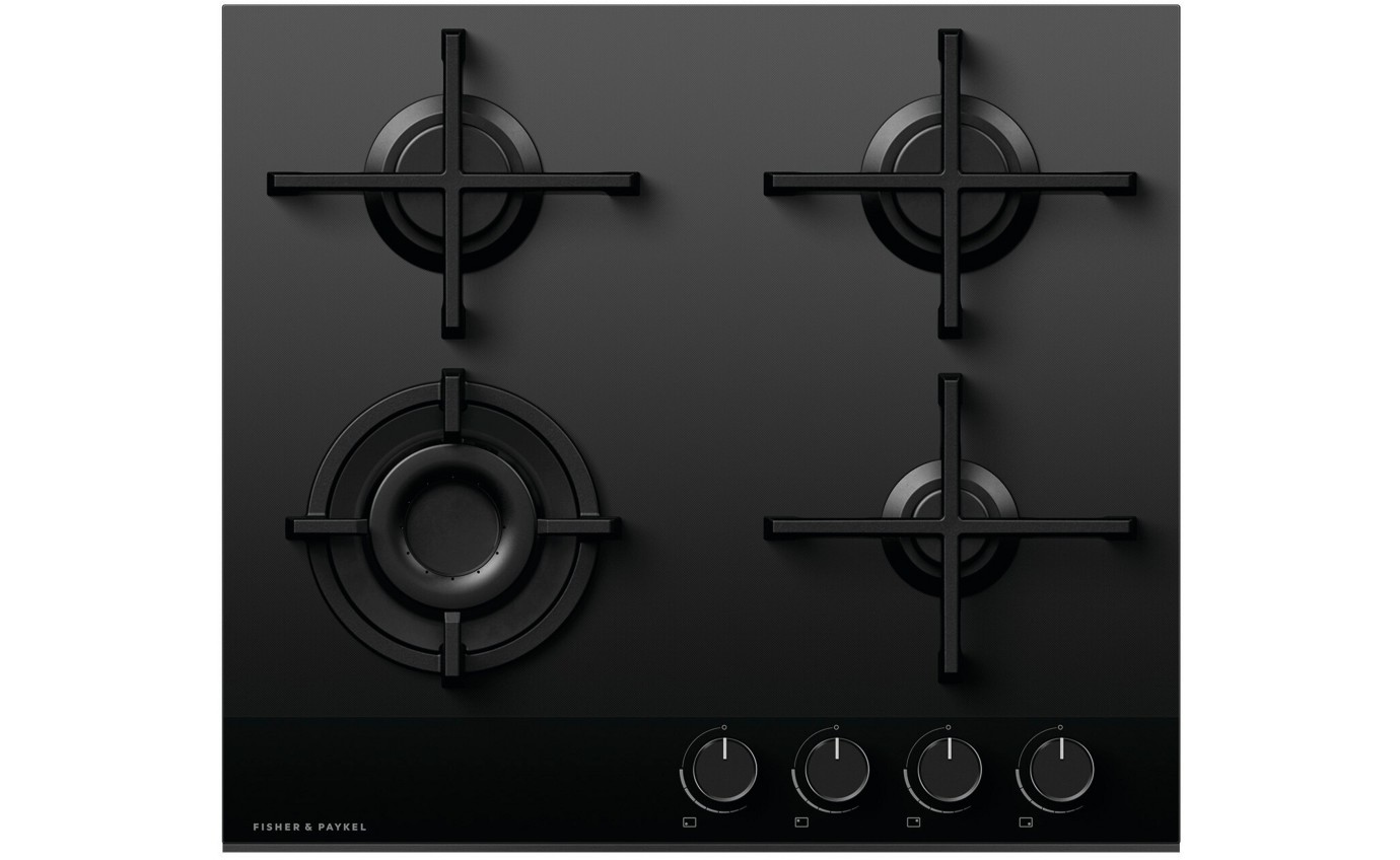 Fisher & Paykel 60cm Series 9 4 Burner Gas Cooktop, Natural Gas CG604DNGGB4