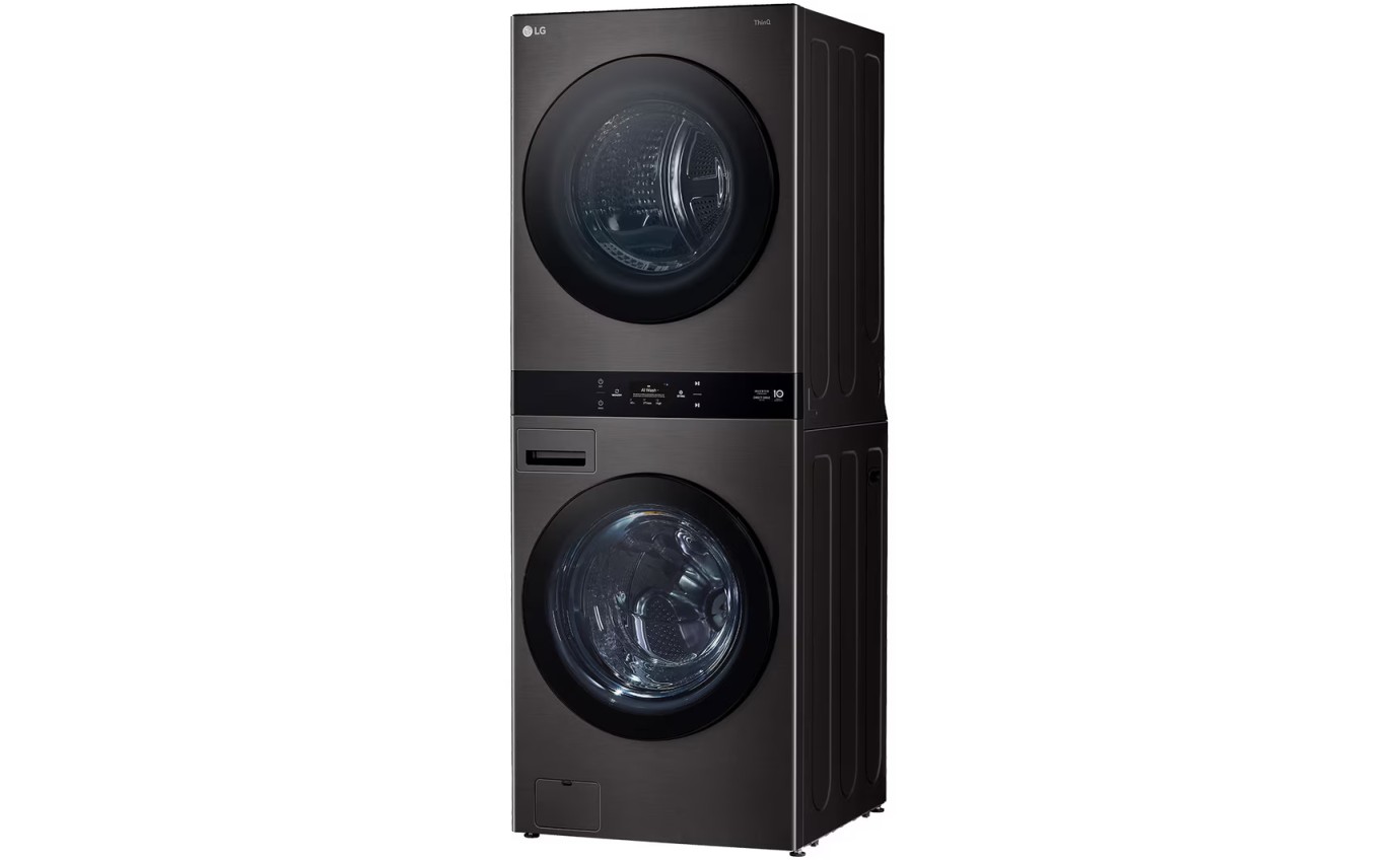 LG 19/10kg WashTower&trade; Stacked Washer Dryer (Black) WWT1910BX