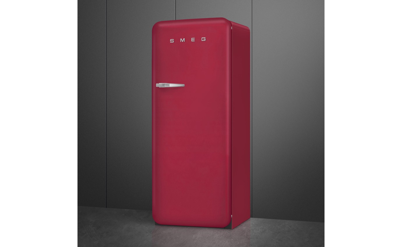 Smeg 270L 50s Style Retro Single Door Fridge (Ruby Red) FAB28RDRB5