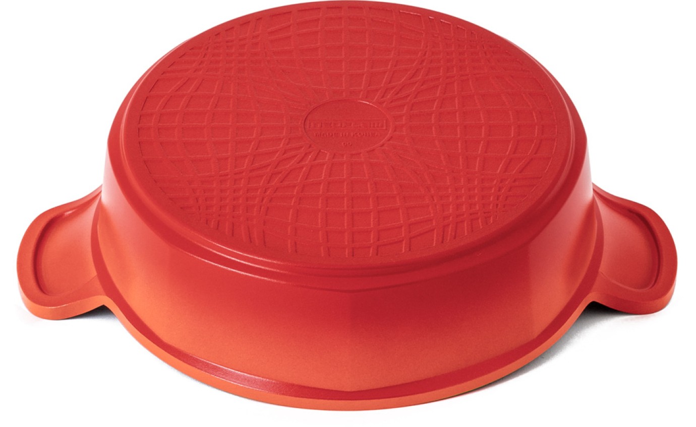 Neoflam 24cm Venn Low Casserole Induction Orange CVL24O