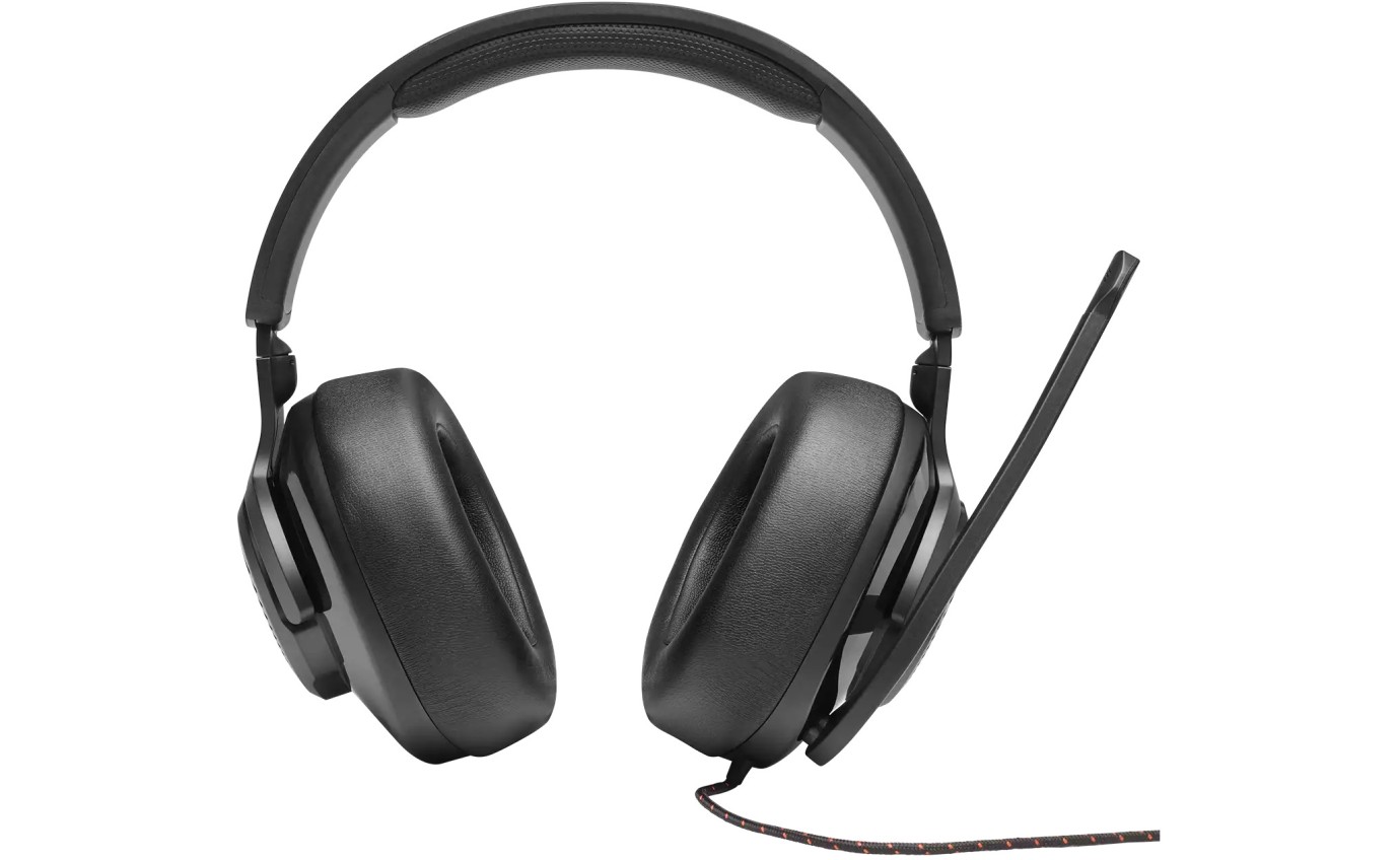 JBL Qantum 200 Wired Gaming Headset with Flip-up Mic (Black) JBLQUANTUM200BLK
