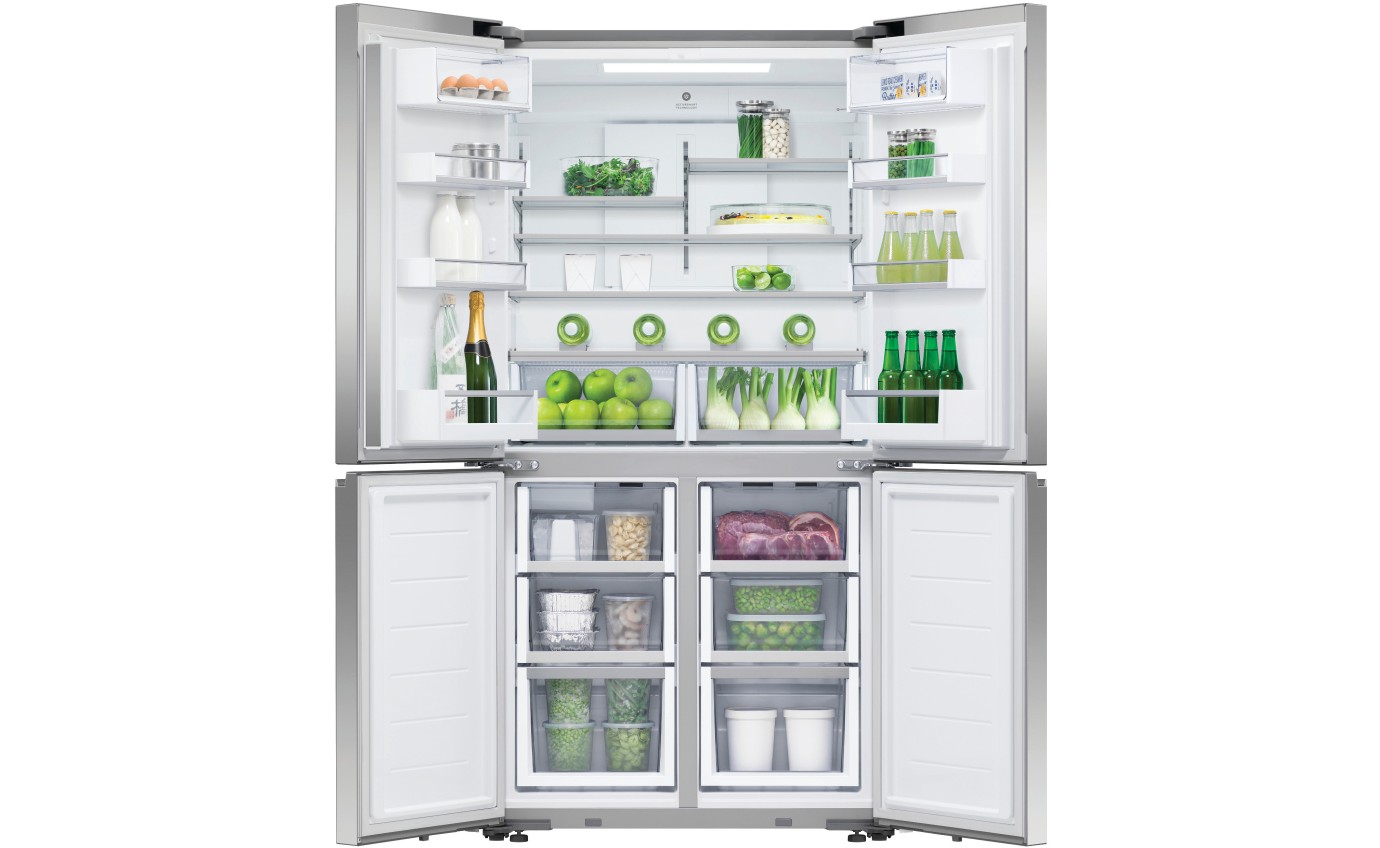 Fisher & Paykel 538L Series 7 Quad Door Refrigerator Freezer, Ice & Water RF605QNUVX1