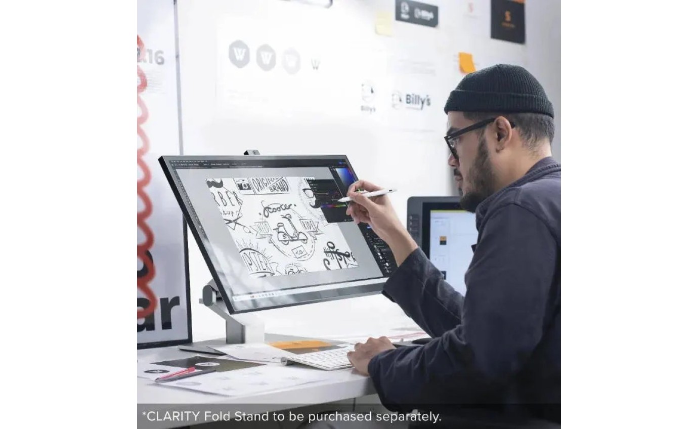 ALOGIC 27 inch Clarity Pro Touch Rotating 4K Monitor with 65W PD, Webcam and Touchscreen 27C4KPDWT