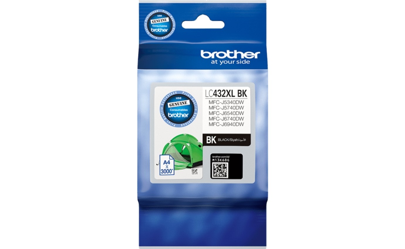 Brother LC432XL High Yield Ink Cartridge (Black) LC432XLBK