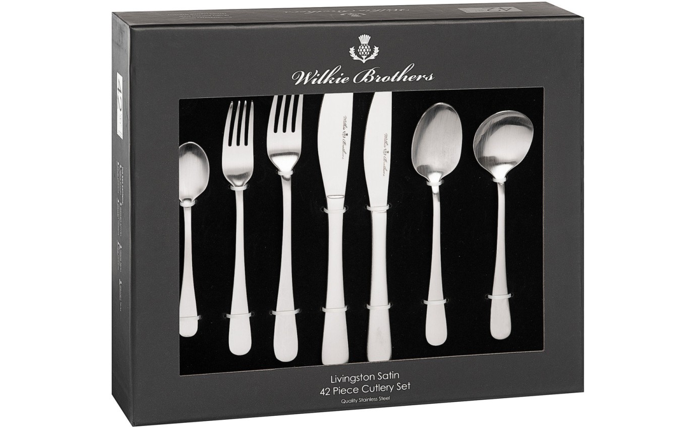 Wilkie Brothers Livingston Satin 42 Piece Cutlery Set 99711