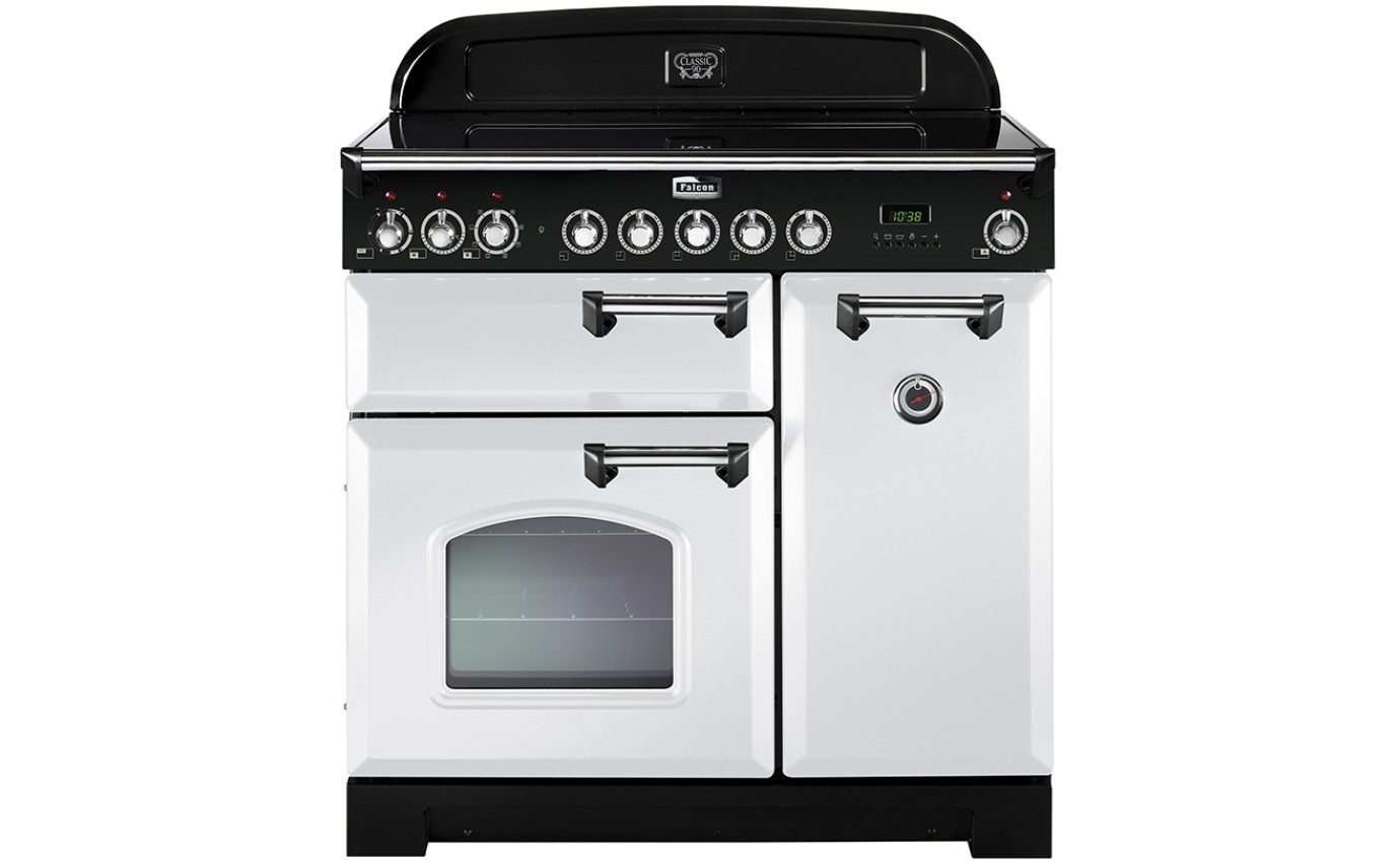 Falcon 90cm Classic Deluxe Induction Cooker (White/Chrome) CDL90EIWHCH