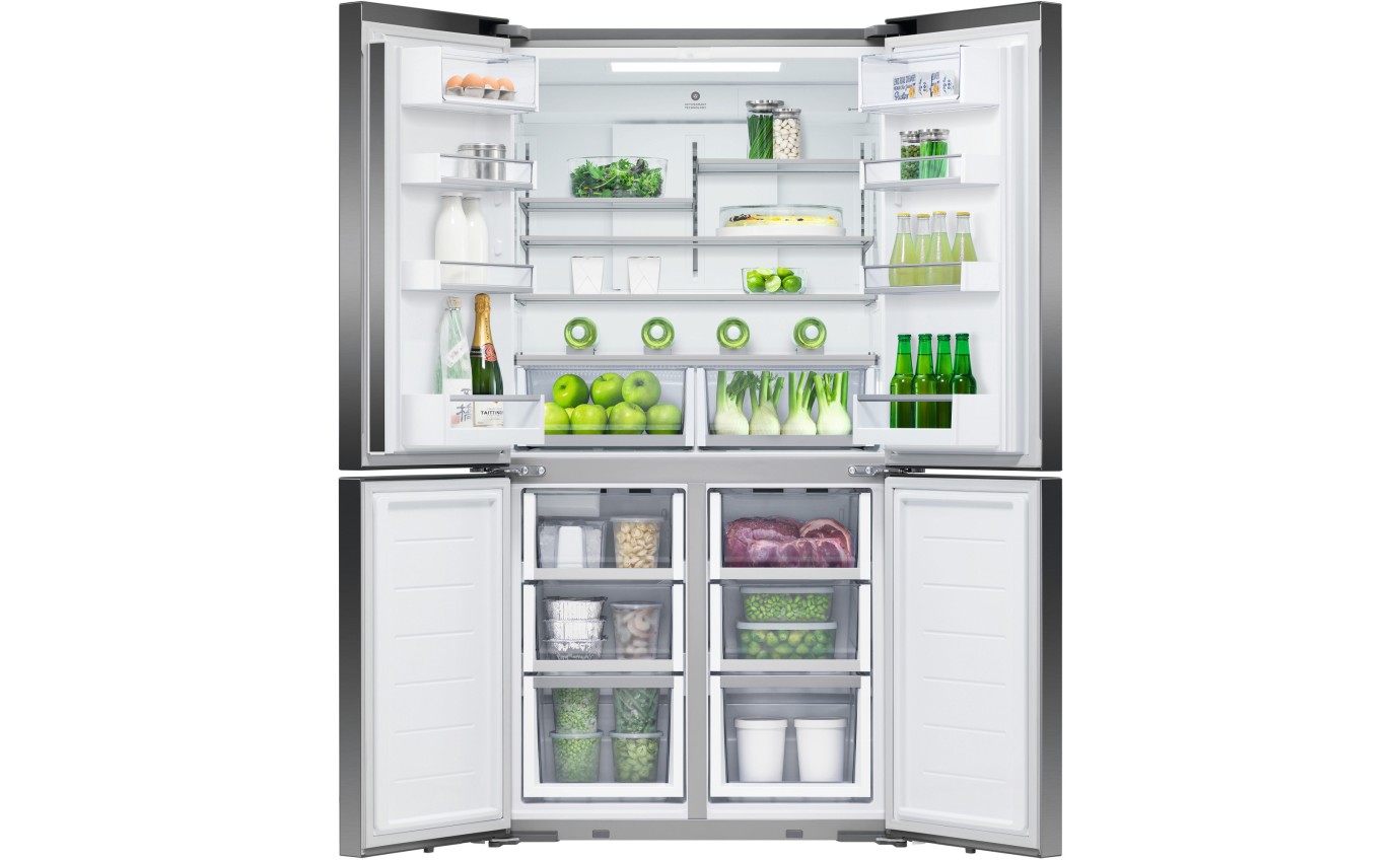 Fisher & Paykel 538L Series 7 Quad Door Refrigerator Freezer, Ice & Water RF605QDUVB2