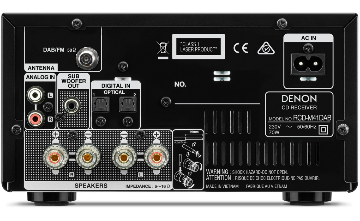 Denon 2.0 Ch Hi-Fi System DEDM41DABBK